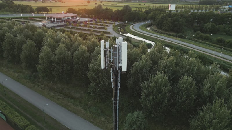 Aerial Perspective of Network Mast