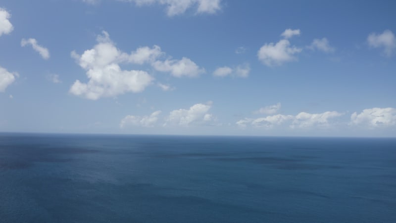 Aerial View of Ocean Transition in Curacao