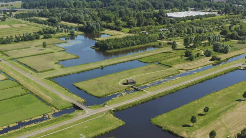 Stunning aerial view of Utrecht city park