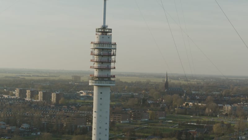 Lopik TV Tower Aerial View with IJsselstein Village