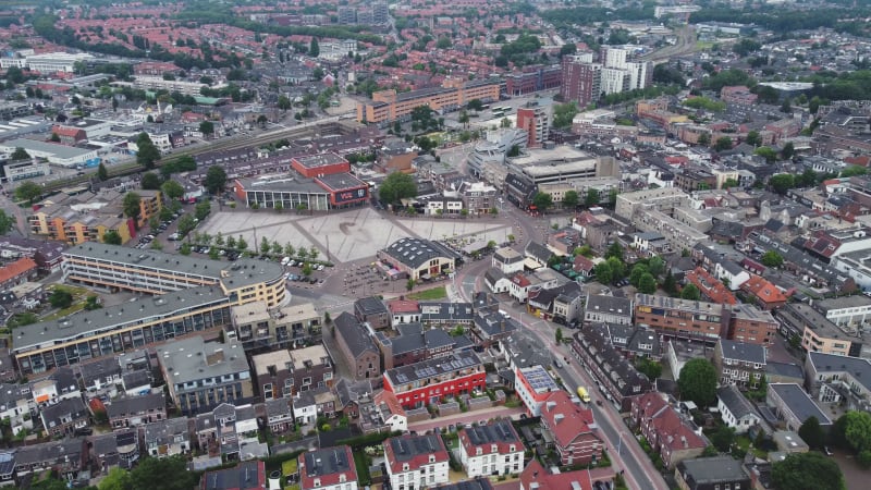 Aerial View of Hilversum City Centre, Netherlands