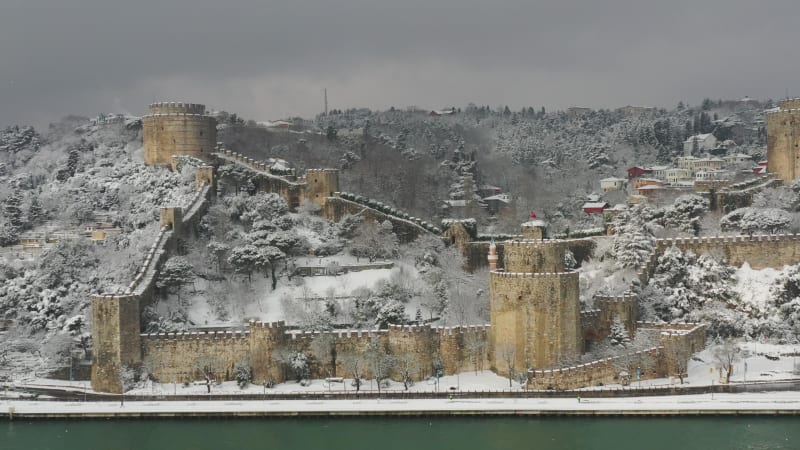 Aerial view of Rumeli Hisarı Castle and the Bosphorus