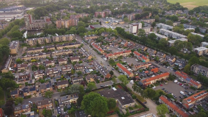 A residential area in IJsselstein, Utrecht province, the Netherlands.