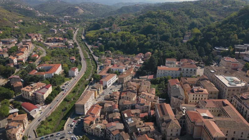 Old city center of Cosenza, Calabria in Italy