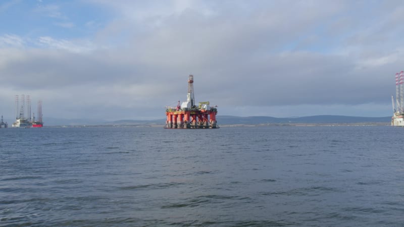 Oil and Gas Drilling Rig in Cromarty Scotland