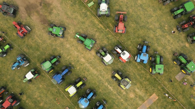 tractor pulling event in a rural area of Utrecht, the Netherlands