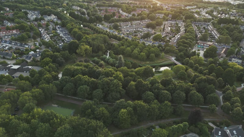 Summer Aerial View of Houten, Netherlands