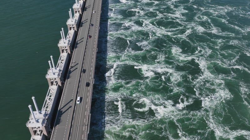 Oosterscheldekering bij Deltawerken, Zeeland, Nederland