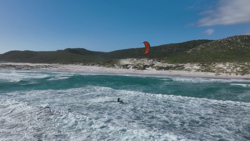 Kitesurfing at Cape Point National Park, Cape Town