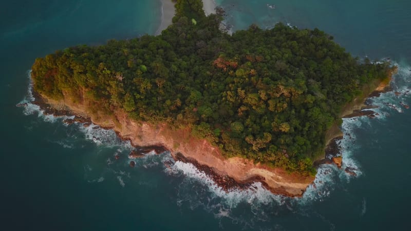 Aerial view of Manuel Antonio National Park in Costa Rica.