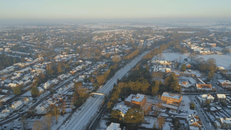 Intercity High Speed Train in the Snow