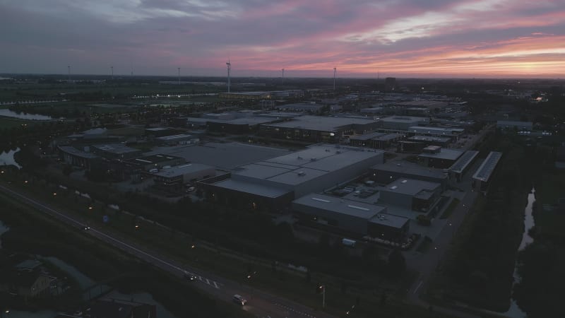 Evening Summer Scenery at a business park in Houten, Netherlands