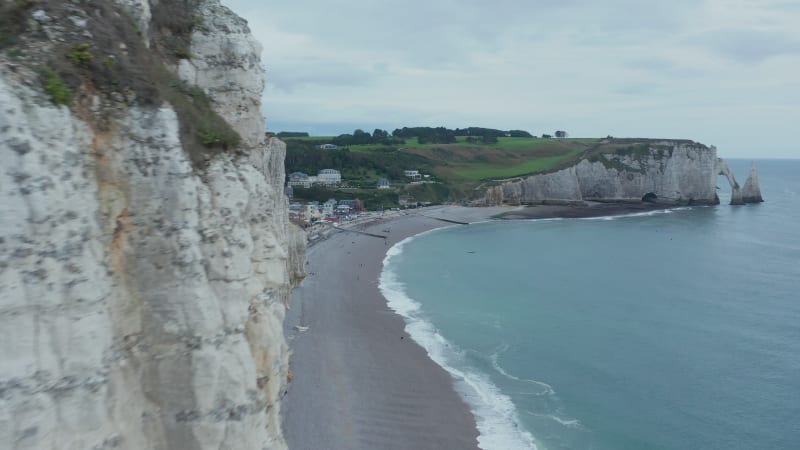 Cliff Rocks Close Up of slide revealing Etretat Cliffs in France