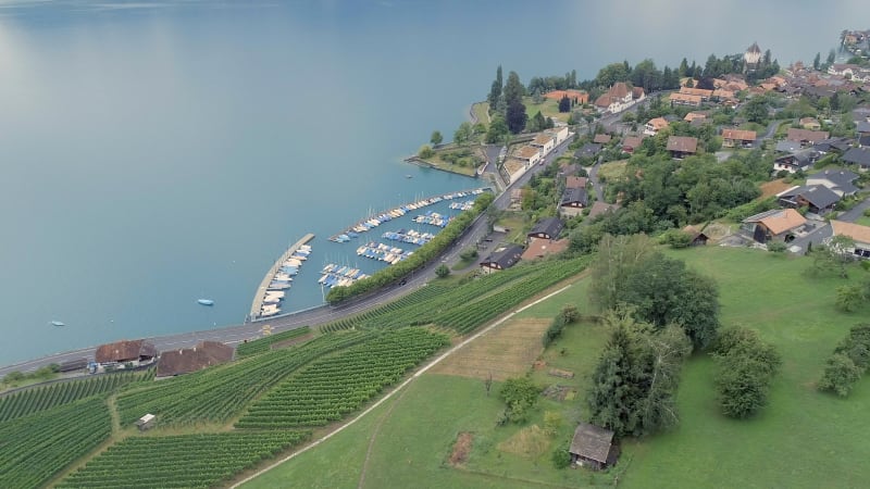 Oberhofen a Small Lakeside Town in Switzerland