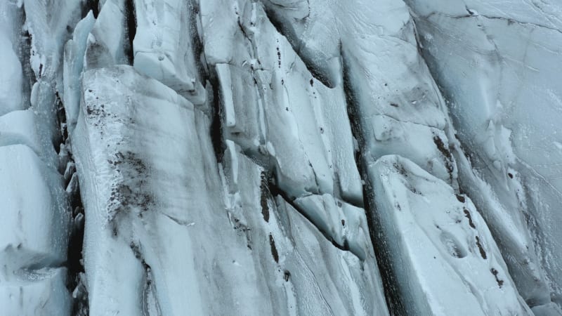 Glacier Cracks and Crevices Seen From the Air