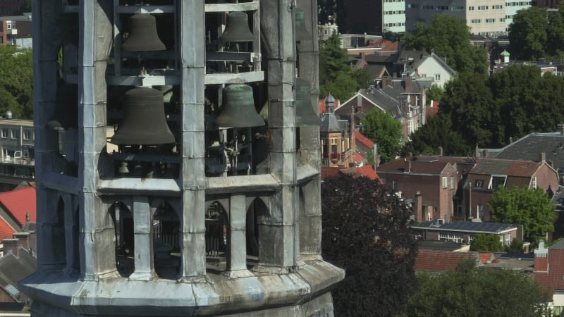 Bell Tower Aerial View in Tilburg, Netherlands