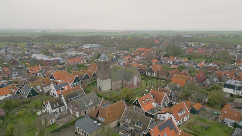 Village of Oosterend in Texel, the Netherlands