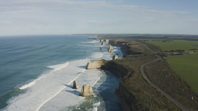 Aerial view of the apostles.