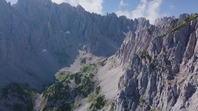 Aerial View of Famous Mountain Range in Kitzbuhel, Austria.