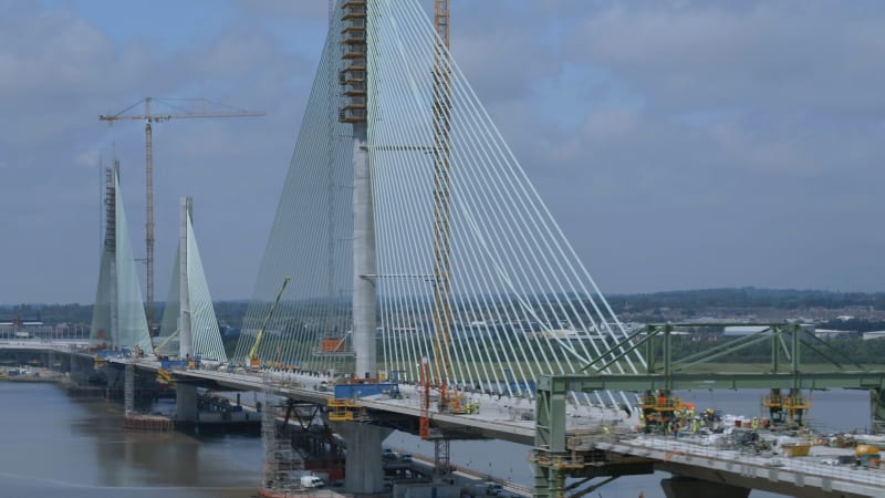 Cable Stayed Bridge in the Late Construction Phase