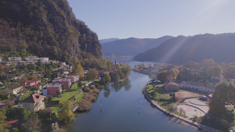 Lavena Ponte Tresa A Beautiful Town on the Swiss Italy Border Near Lugano