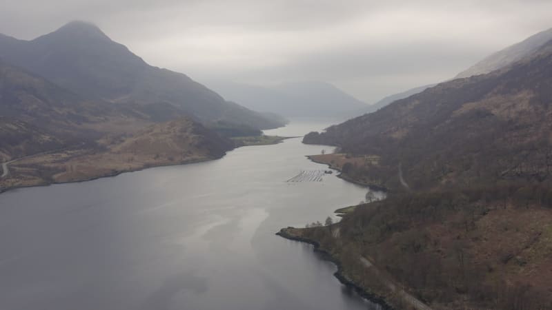 Scottish Loch in the Winter During the Day