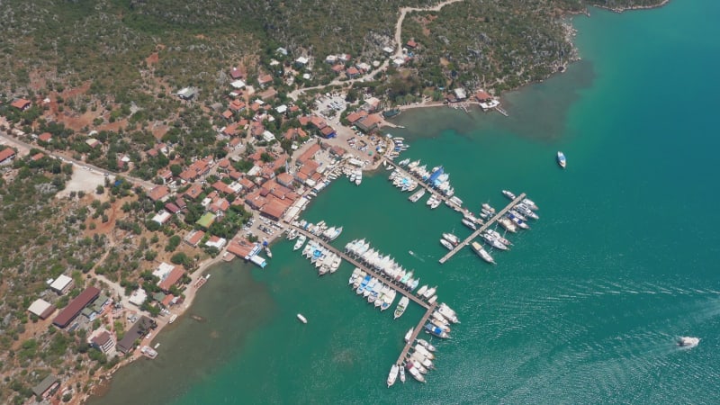 Aerial view of Ucagiz, Kekova, Turkey.