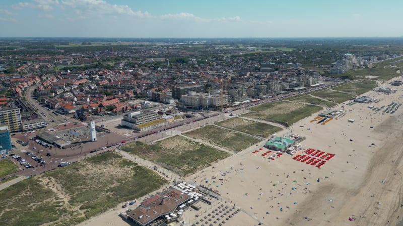 Boulevard and beach Noordwijk, Netherlands