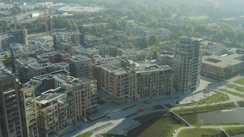 Aerial View of Apartment Complex in Diemen Zuid, Netherlands, September 2022