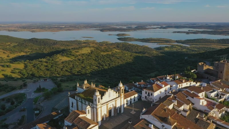 Aerial view of the Monsaraz Castle