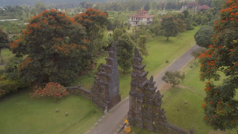 Balinese Split Gate Candi Bentar in Bali on an Early Morning