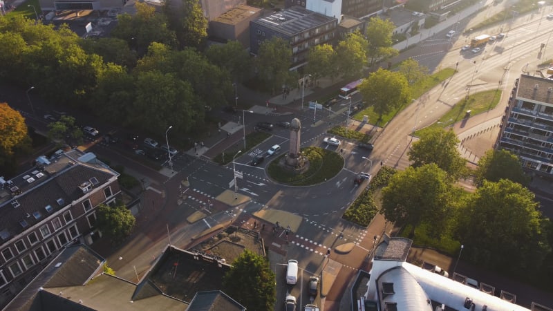 The Quackplein intersection in Nijmegen, Gelderland Province, The Netherlands.