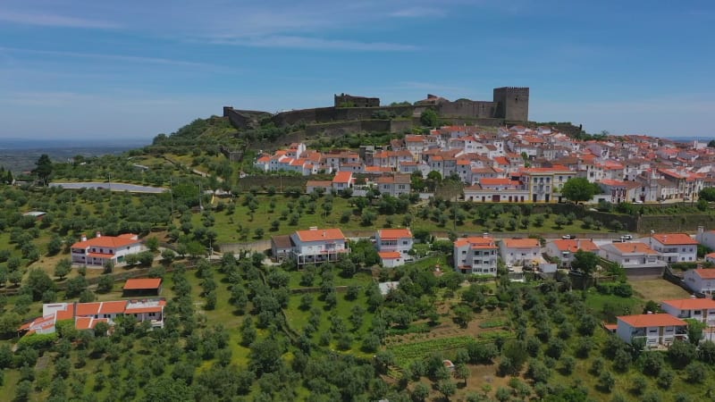 Aerial view of the Monsaraz Castle