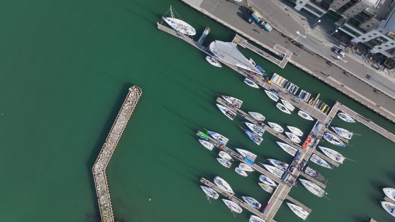 Bird's Eye View of the Poole Yacht Marina and Quay