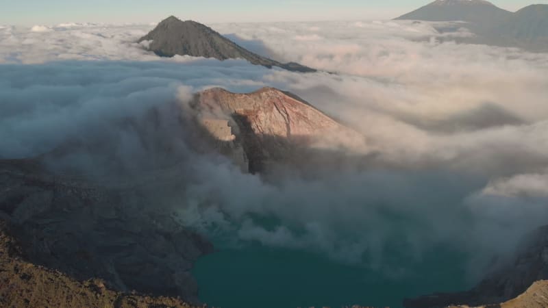 Aerial view of Kawah Ijen.