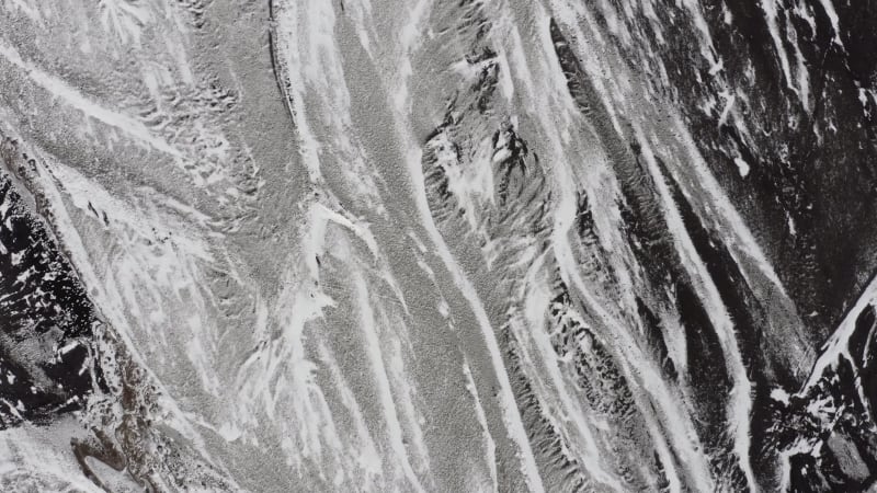 Rippled, Deserted and Baron Icelandic Landscape Seen From the Air