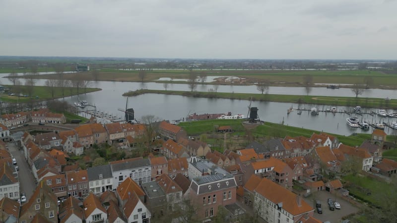 Old wooden Mill in Heusden, Netherlands