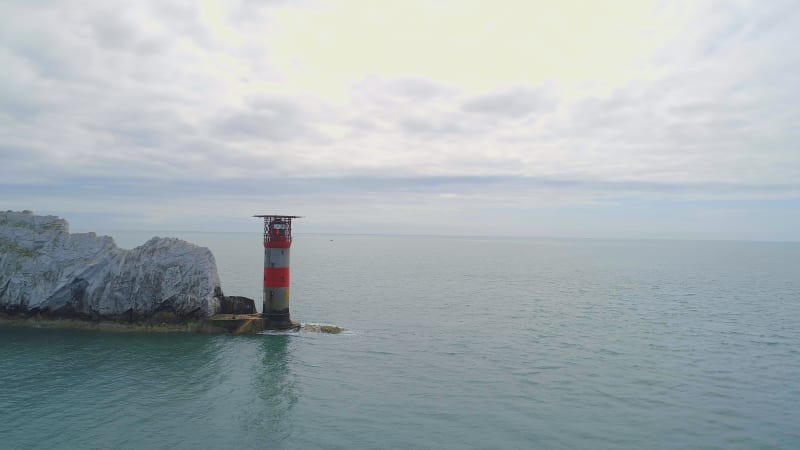 The Needles on the Isle of Wight From the Air