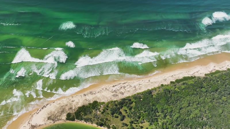 Aerial view of Nambucca River, New South Wales, Australia.