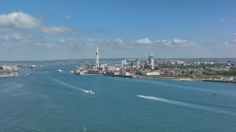 Portsmouth Harbour Entrance Aerial View