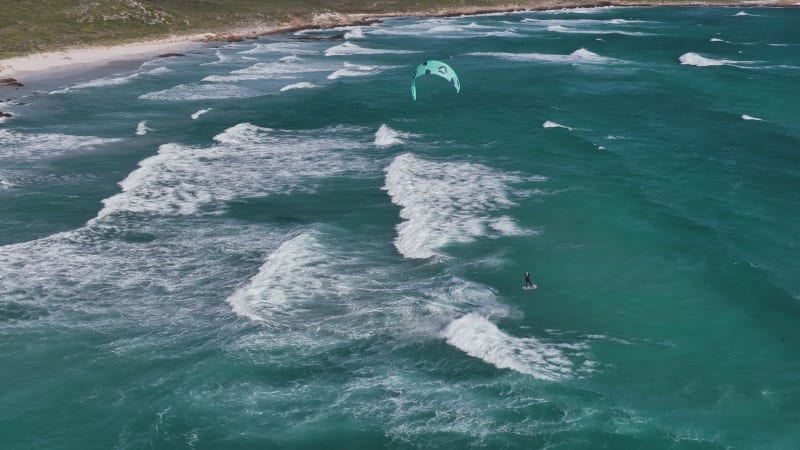 Kitesurfing at Cape Point National Park, Cape Town