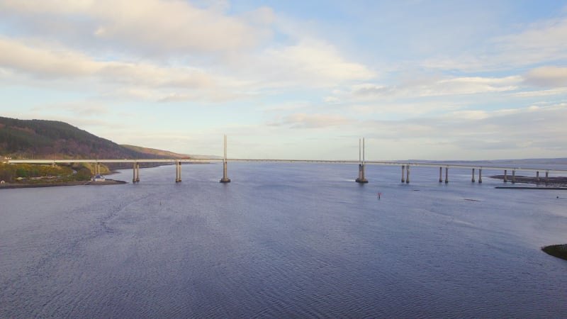 Bridge in Scotland Crossing From North Kessock to Inverness