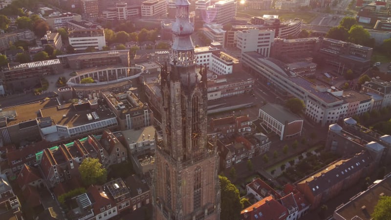 The Onze-Lieve-Vrouwentoren (Tower of Our Lady) in Amersfoort, Utrecht province, the Netherlands.