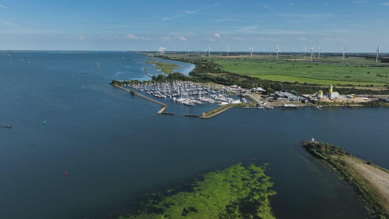 Haringvliet with Windmills in the Background