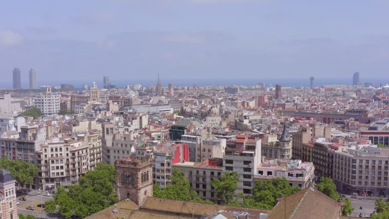 Barcelona City Spain Skyline View in the Summer