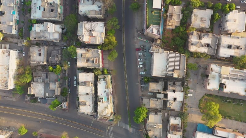 Aerial view of roads in Delhi