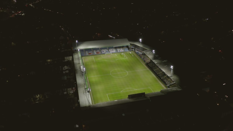 Luton Town Football Club Kenilworth Road Stadium at Night