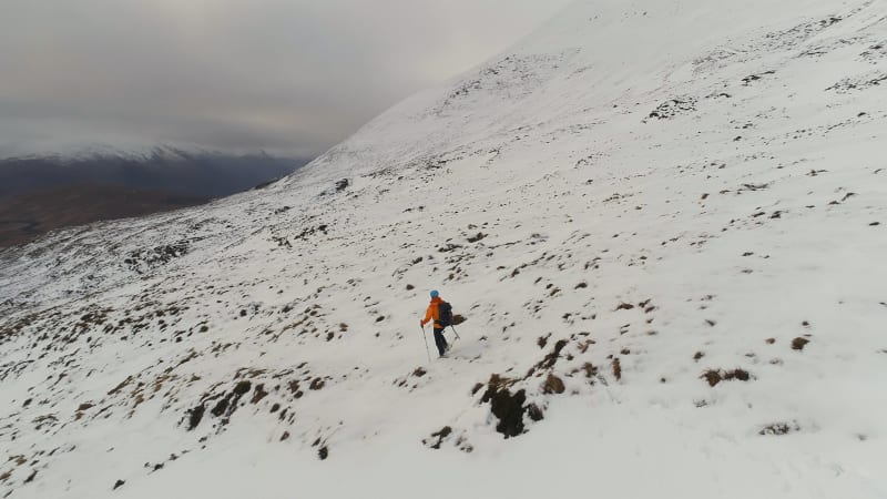 Hillwalker Surrounded by Beautiful Landscape