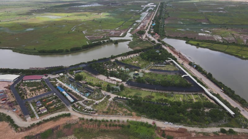 Aerial view of Skyland Park, Phnom Penh, Cambodia.