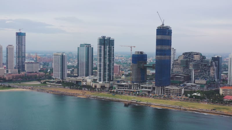 Aerial view of Colombo downtown, Sri Lanka.